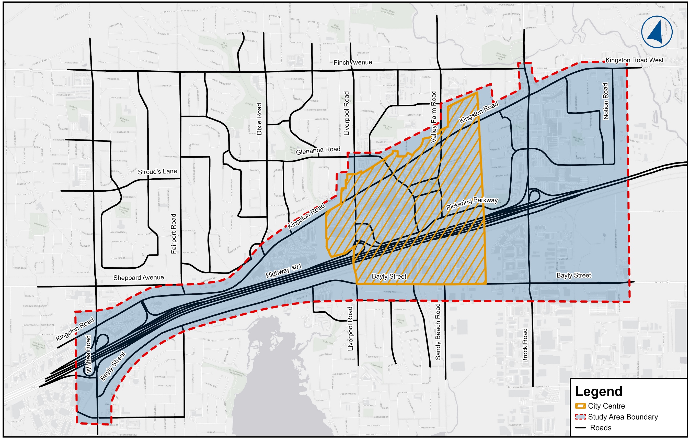 City Centre Transportation Master Plan Study Area
