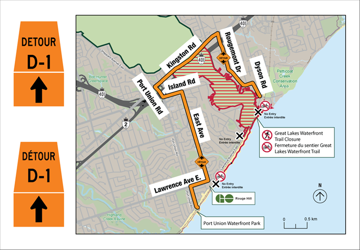 Rouge Beach and Waterfront Trail Closure Area
