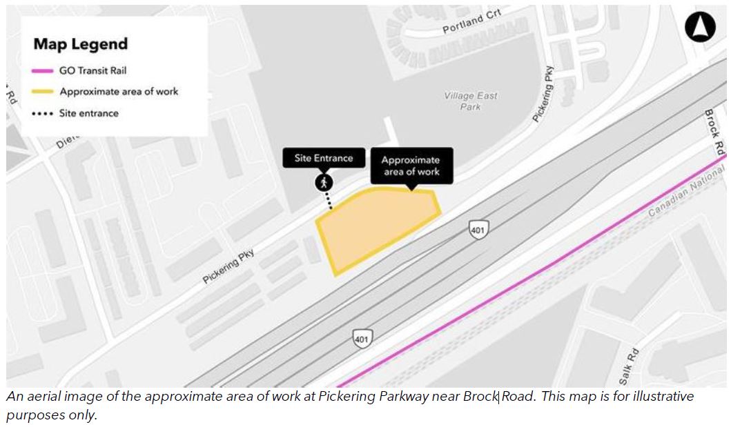 Overnight Construction - location of work area